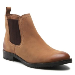 Botki Lasocki. Brązowe botki Lasocki, bez wzorów, bez obcasa, na płaskiej podeszwie, bez zapięcia. Za 229,99 zł.