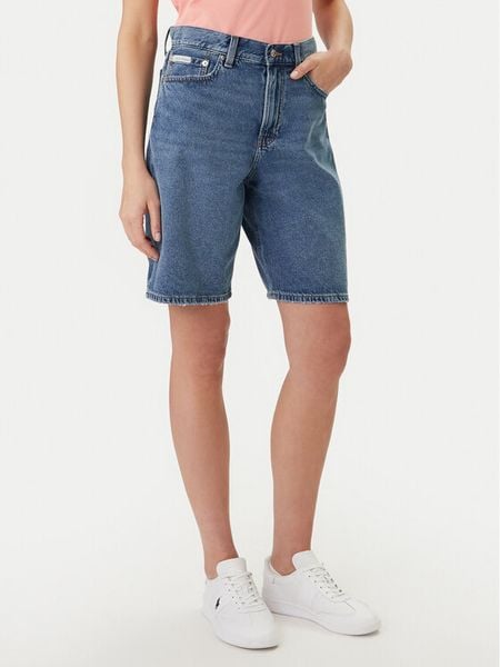 Calvin Klein Jeans Szorty jeansowe LV047F674G Niebieski Loose Fit. Niebieskie szorty Calvin Klein Jeans, bez wzorów, z bawełny. Za 369,99 zł.