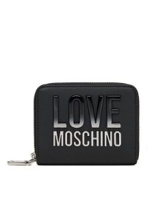 LOVE MOSCHINO Portfel JC5726PP0MKD000B Czarny. Czarne portfele LOVE MOSCHINO, bez wzorów, ze skóry. Za 469,99 zł.