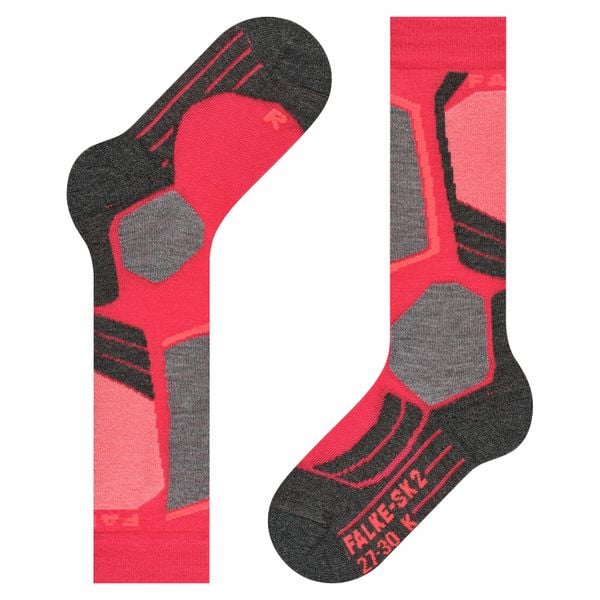 Podkolanówki Falke SK2 enfants. Czerwone skarpetki Falke, bez wzorów. Za 146,00 zł.