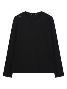 Jeanne Baret Koszulka "Polynesia" w kolorze czarnym rozmiar: 36. Czarne bluzki Jeanne Baret, bez wzorów, z bawełny, bez kołnierzyka, bez ramiączek. Za 127,35 zł.