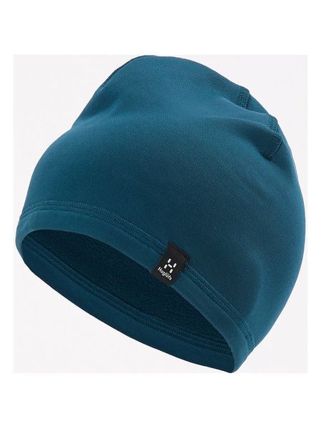 Haglöfs Czapka beanie "Betula" w kolorze morskim rozmiar: M/L. Niebieskie czapki Haglöfs, z aplikacjami, z materiału. Za 82,83 zł.