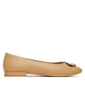 Baleriny MEXX. Brązowe balerinki Mexx, bez wzorów, bez obcasa, bez zapięcia. Za 239,99 zł.