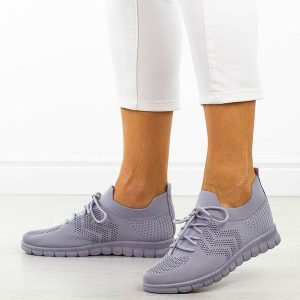 Szare sportowe buty damskie Potocki 16329. Szare buty sportowe POTOCKI, na lato, bez wzorów, z dresówki, bez zapięcia, do biegania. Za 89,00 zł.