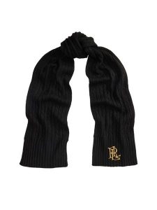 LAUREN RALPH LAUREN Szalik 454P23506003 Czarny. Czarne rękawiczki Lauren Ralph Lauren, bez wzorów, z poliesteru. Za 419,99 zł.