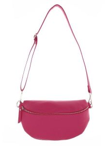 Zwillingsherz Skórzana saszetka "Crossbody" w kolorze różowym - 23 x 14 cm rozmiar: onesize. Różowe nerki i saszetki Zwillingsherz, bez wzorów, z materiału. Za 116,32 zł.