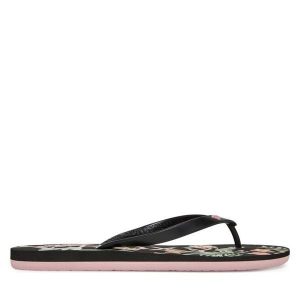 Japonki Roxy. Czarne kalosze Roxy, bez wzorów, bez obcasa. Za 49,99 zł.