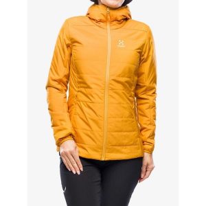 Kurtka ocieplana damska Haglofs Mimic Silver Hood. Żółte kurtki Haglöfs, bez wzorów, bez kaptura. Za 540,50 zł.