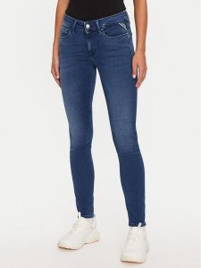 REPLAY Jeansy WH689 .000.817 743 Niebieski Skinny Fit. Niebieskie jeansy Replay, bez wzorów, z bawełny. Za 319,99 zł.