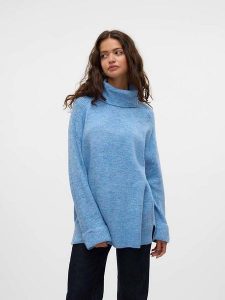 Vero Moda Golf w kolorze błękitnym rozmiar: XS. Niebieskie golfy Vero Moda, bez wzorów. Za 96,95 zł.
