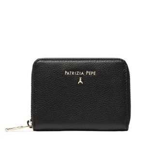 Portfel Patrizia Pepe. Czarne portfele Patrizia Pepe, bez wzorów. Za 374,99 zł.