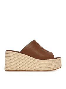 Badura Espadryle EO-AMINA-LT0228-26-801 Brązowy. Brązowe espadryle Badura, bez wzorów, ze skóry, bez obcasa. Za 349,99 zł.