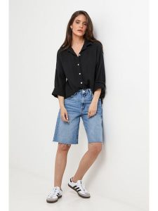 Lin Passion Lniana koszula w kolorze czarnym rozmiar: 40/42. Czarne koszule Lin Passion, bez wzorów, ze lnu, bez kołnierzyka, bez ramiączek. Za 130,99 zł.