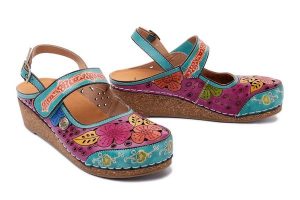 LAURA VITA Fascineo 0321 turquoise, sandały damskie. Sandały LAURA VITA, bez wzorów, ze skóry, bez obcasa, na koturnie, bez zapięcia. Za 384,90 zł.