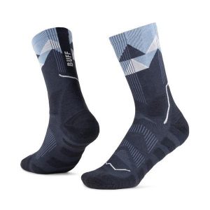 Skarpetki sportowe dla dorosłych Thermonet Crew Socks. Niebieskie skarpetki Buff, bez wzorów, z elastanu. Za 129,99 zł.