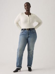 Levi's Dżinsy "501" - Regular fit - w kolorze niebieskim rozmiar: W31/L32. Niebieskie jeansy Levi's®, z aplikacjami, z podwyższonym stanem. Za 334,95 zł.