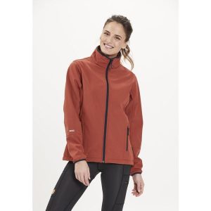 Softshell damski Whistler Covina. Brązowe kurtki WHISTLER, bez wzorów, z softshellu, bez kaptura. Za 199,99 zł.