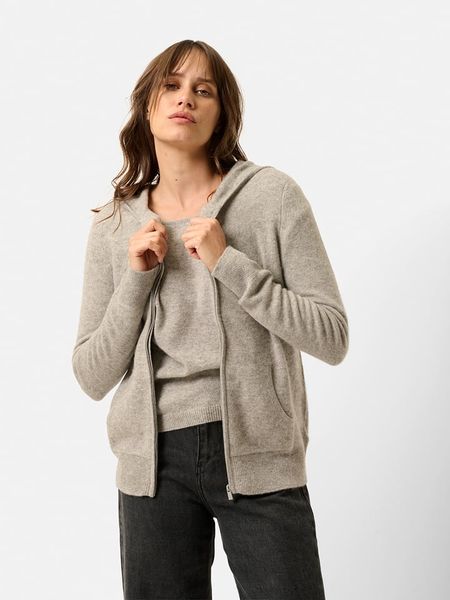 Just Cashmere Kaszmirowy kardigan "Debbie" w kolorze szarobrązowym rozmiar: XXL. Brązowe kardigany Just Cashmere, z kaszmiru. Za 292,20 zł.