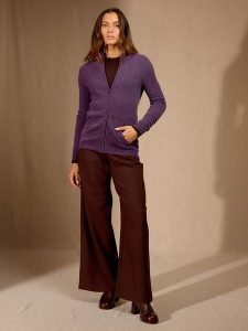 Perfect Cashmere Kaszmirowy kardigan "Ayr" w kolorze fioletowym rozmiar: S. Różowe kardigany Perfect Cashmere, z kaszmiru. Za 413,99 zł.