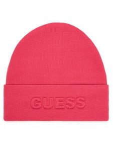 Guess Czapka AW5179 POL01 Różowy. Czerwone czapki Guess, z aplikacjami, z materiału. Za 119,99 zł.