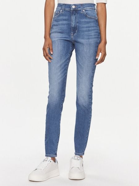 Tommy Jeans Jeansy Sylvia Hgh Sskn Ah1230 DW0DW17162 Niebieski Skinny Fit. Niebieskie jeansy Tommy Jeans, bez wzorów, z bawełny. Za 279,99 zł.