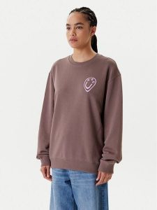 HUGO Bluza 50545052 Brązowy Oversize. Brązowe bluzy Hugo, xl, bez wzorów, z bawełny, bez kaptura. Za 389,99 zł.