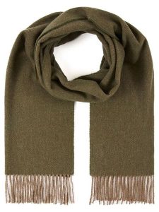 Lanerossi Wełniany szal "Turati" w kolorze ciemnozielonym - 190 x 30 cm rozmiar: onesize. Zielone szaliki Lanerossi, bez wzorów, z materiału. Za 166,88 zł.