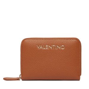Portfel Valentino. Brązowe portfele Valentino, bez wzorów. Za 239,99 zł.
