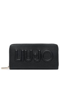 Liu Jo Portfel Zl Zip Around AXX027 E0086 Czarny. Czarne portfele Liu Jo, bez wzorów, ze skóry. Za 209,99 zł.