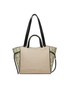 TOUS Torebka City Kaos Icon 2002186651 Beżowy. Brązowe shopper bag Tous, bez wzorów, ze skóry, bez dodatków. Za 579,99 zł.