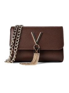 Valentino Torebka Divina VBS1R403G Brązowy. Brązowe listonoszki Valentino, bez wzorów, ze skóry, bez dodatków. Za 349,99 zł.
