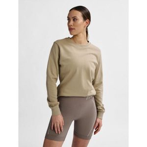 Bluza damska Hummel Active. Brązowe bluzy Hummel, bez wzorów, bez kaptura. Za 217,00 zł.