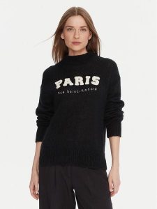 Kontatto Sweter 3M0915C Czarny Regular Fit. Czarne swetry klasyczne Kontatto, m, z syntetyku, bez kołnierzyka. Za 409,99 zł.