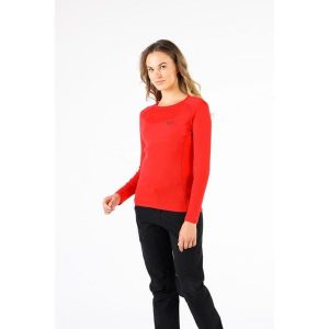 Alize - damska koszulka termoaktywna 100% merino (195 g/m²). Czerwone koszule nocne WOOLONA, bez wzorów, z wełny, bez ramiączek. W wyprzedaży za 297,00 zł.