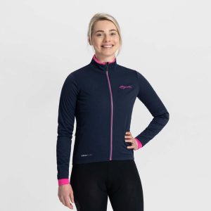 Kurtka rowerowa damska Rogelli Essential. Czerwone kurtki Rogelli, s, bez wzorów, bez kaptura. W wyprzedaży za 180,00 zł.