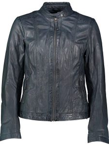 7eleven Skórzana kurtka "Susa" w kolorze granatowym rozmiar: 36. Niebieskie kurtki 7eleven, bez wzorów, z materiału, bez kaptura. Za 434,99 zł.