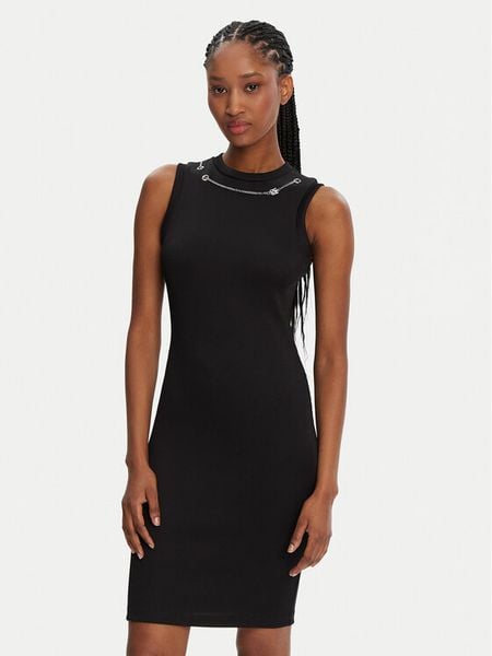 HUGO Sukienka codzienna Naloita 50530443 Czarny Slim Fit. Czarne kombinezony Hugo, na co dzień, m, bez wzorów, z syntetyku, bez kołnierzyka, bez ramiączek, proste. Za 339,99 zł.