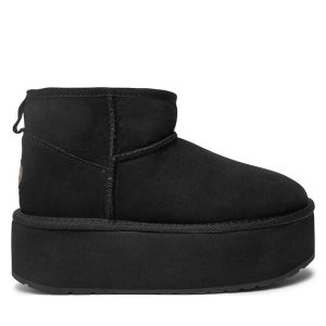 Śniegowce EMU Australia. Czarne buty zimowe EMU Australia, bez obcasa, bez zapięcia. Za 699,99 zł.