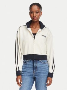 Guess Bluza V6YQ07 K4287 Kremowy Regular Fit. Białe bluzy Guess, xxs, z aplikacjami, z syntetyku, bez kaptura. Za 390,99 zł.