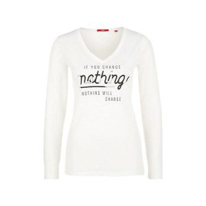 S.Oliver T-Shirt Damski 36 Kremowy. T-shirty marki s.Oliver. W wyprzedaży za 69,00 zł.