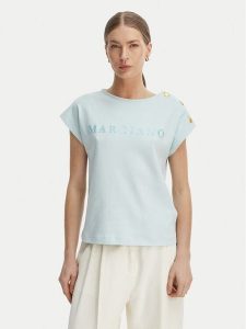 Marciano Guess T-Shirt G6GI04 K3505 Niebieski Regular Fit. Niebieskie t-shirty Marciano Guess, m, z aplikacjami, z bawełny, bez kołnierzyka, bez ramiączek. Za 289,99 zł.