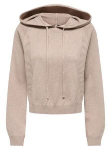 ONLY Bluza w kolorze beżowym rozmiar: L. Brązowe bluzy ONLY, l, bez wzorów, z kapturem. Za 139,95 zł.