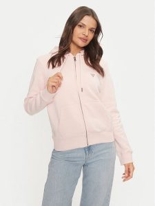 Guess Jeans Bluza W4YQ03 KC811 Różowy Regular Fit. Czerwone bluzy Guess Jeans, m, z aplikacjami, z bawełny, bez kaptura. Za 219,99 zł.