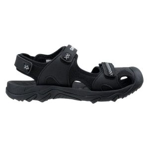 Sandały Hi-Tec Merfino T Jr 92800304868 czarne. Czarne sandały bez wzorów, z gumy, bez obcasa, bez zapięcia. Za 269,92 zł.