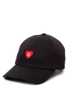 HUGO Czapka - Cara-Valentine Kobiety Bawełna czarny, ONE SIZE. Czarne czapki Hugo, bez wzorów, z bawełny, sportowe. Za 89,95 zł.