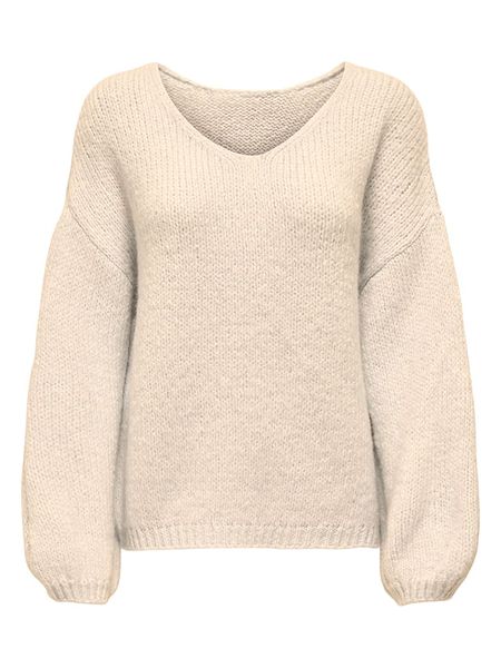 JDY Sweter w kolorze beżowym rozmiar: L. Brązowe swetry oversize JDY, l, bez wzorów, bez ramiączek. Za 129,95 zł.