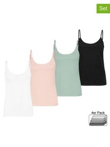 Sublevel Topy (4 szt.) w różnych kolorach rozmiar: M. Białe topy Sublevel, m, bez wzorów, bez kołnierzyka, bez ramiączek. Za 82,99 zł.