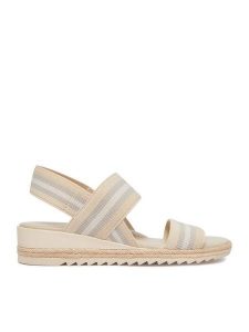 Go Soft Sandały CEO-R25AW01005 Beżowy. Brązowe sandały Go Soft, bez wzorów, z materiału, bez obcasa, na płaskiej podeszwie, bez zapięcia. Za 129,99 zł.