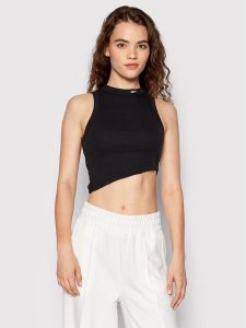 Reebok Top Classics HH7375 Czarny Slim Fit. Czarne topy Reebok, l, bez wzorów, z bawełny, bez kołnierzyka, bez ramiączek. Za 59,99 zł.