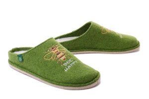 DR. BRINKMANN 320155-71 pistazie, kapcie damskie. Zielone kapcie Dr. Brinkmann, bez wzorów. Za 249,90 zł.